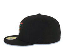 Load image into Gallery viewer, New York Yankees New Era MLB 59FIFTY 5950 Fitted Cap Hat Black Crown/Visor White/Red With Rose Logo 1998 World Series Side Patch Gray UV

