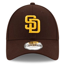 Load image into Gallery viewer, San Diego Padres New Era MLB 9FORTY 940 Adjustable Cap Hat Dark Brown Crown/Visor Team Color Logo 2024 Post Season Postseason Side Patch
