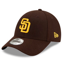 Load image into Gallery viewer, San Diego Padres New Era MLB 9FORTY 940 Adjustable Cap Hat Dark Brown Crown/Visor Team Color Logo 2024 Post Season Postseason Side Patch
