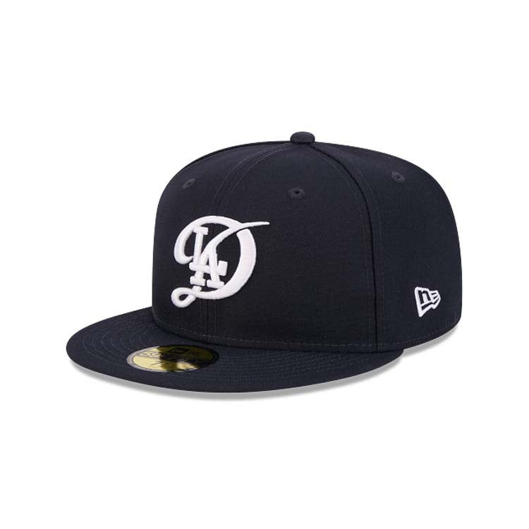 Los Angeles Dodgers New Era MLB 59FIFTY 5950 Fitted Cap Hat Navy Blue Crown/Visor White Logo (2024 City Connect)