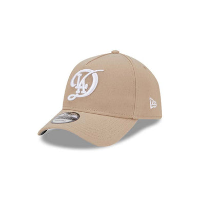 Los Angeles Dodgers New Era MLB 9FORTY 940 Adjustable A-Frame Cap Hat Khaki Crown/Visor White Logo (2024 City Connect)