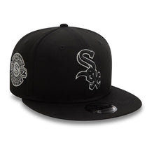 Load image into Gallery viewer, Chicago White Sox New Era MLB 9FIFTY 950 Snapback Cap Hat Black Crown/Visor Black/White Logo 2017 World Series Side Patch Gray UV
