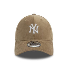 Load image into Gallery viewer, (Corduroy Crown/Visor) New York Yankees New Era MLB 9FORTY 940 Adjustable Cap Hat Khaki Crown/Visor White Logo
