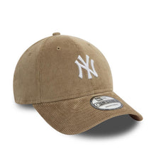 Load image into Gallery viewer, (Corduroy Crown/Visor) New York Yankees New Era MLB 9FORTY 940 Adjustable Cap Hat Khaki Crown/Visor White Logo
