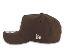 Load image into Gallery viewer, Los Angeles Dodgers New Era MLB 9FORTY 940 Adjustable A-Frame Cap Hat Brown Crown/Visor White Upside Down Logo Stadium Side Patch Gray UV
