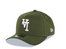 Load image into Gallery viewer, Los Angeles Dodgers New Era MLB 9FORTY 940 Adjustable A-Frame Cap Hat Olive Green Crown/Visor White Upside Down Logo Stadium Side Patch Gray UV
