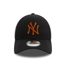 Load image into Gallery viewer, New York Yankees New Era MLB 9FORTY 940 Adjustable Cap Hat Black Crown/Visor Dark Orange Logo
