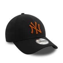 Load image into Gallery viewer, New York Yankees New Era MLB 9FORTY 940 Adjustable Cap Hat Black Crown/Visor Dark Orange Logo
