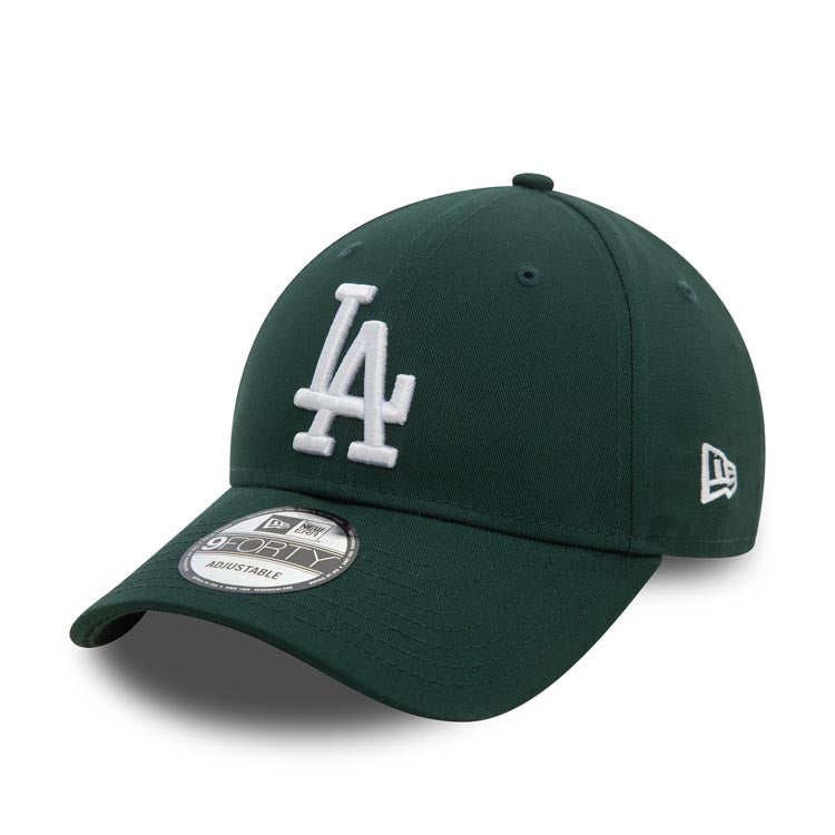 Los Angeles Dodgers New Era MLB 9FORTY 940 Adjustable Cap Hat Dark Green Crown/Visor White Logo