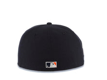 Load image into Gallery viewer, San Diego Padres New Era MLB 59FIFTY 5950 Fitted Cap Hat Navy Blue Crown/Visor White/Orange Logo 1998 World Series Side Patch Gray UV

