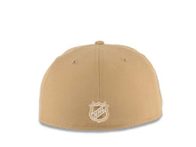 Load image into Gallery viewer, Los Angeles Kings New Era NHL 59FIFTY 5950 Fitted Cap Hat Khaki Crown/Visor White Text/Script Logo Logo Crest Side Patch
