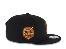 Load image into Gallery viewer, San Diego Padres New Era MLB 9FIFTY 950 Snapback Cap Hat Black Crown/Visor Brown/Yellow/Orange Logo 40th Anniversary Side Patch Green UV
