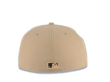 Load image into Gallery viewer, San Diego Padres New Era MLB 59FIFTY 5950 Fitted Cap Hat Khaki Crown/Visor Brown/Yellow Swinging Friar Logo 20th Anniversary Petco Park Side Patch
