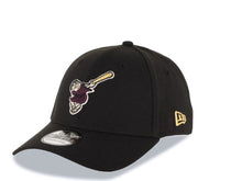 Load image into Gallery viewer, San Diego Padres New Era MLB 39THIRTY 3930 Flexfit Cap Hat Black Crown/Visor Maroon/Yellow Swinging Friar Logo 25th Anniversary Side Patch Gray UV
