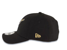 Load image into Gallery viewer, San Diego Padres New Era MLB 39THIRTY 3930 Flexfit Cap Hat Black Crown/Visor Maroon/Yellow Swinging Friar Logo 25th Anniversary Side Patch Gray UV
