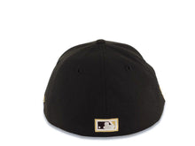 Load image into Gallery viewer, San Diego Padres New Era MLB 39THIRTY 3930 Flexfit Cap Hat Black Crown/Visor Maroon/Yellow Swinging Friar Logo 25th Anniversary Side Patch Gray UV
