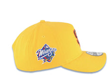 Load image into Gallery viewer, San Diego Padres New Era MLB 9FORTY 940 Adjustable A-Frame Cap Hat Yellow Crown/Visor Brown/Orange Logo 1998 World Series Side Patch Green UV
