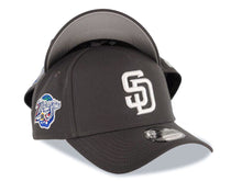 Load image into Gallery viewer, San Diego Padres New Era MLB 9FORTY 940 Adjustable A-Frame Cap Hat Gray Crown/Visor White Logo 1998 World Series Side Patch Gray UV
