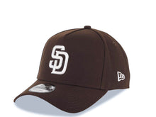 Load image into Gallery viewer, San Diego Padres New Era MLB 9FORTY 940 Adjustable A-Frame Cap Hat Brown Crown/Visor White Logo 1984 World Series Side Patch Gray UV
