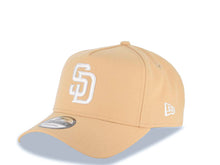 Load image into Gallery viewer, San Diego Padres New Era MLB 9FORTY 940 Adjustable A-Frame Cap Hat Khaki Crown/Visor White Logo 40th Anniversary Side Patch Gray UV
