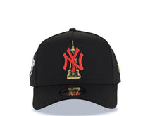 Load image into Gallery viewer, New York Yankees New Era MLB 9FORTY 940 Adjustable A-Frame Empire Cap Hat Black Crown/Visor Red/Metallic Gold/Black Logo 1998 World Series Side Patch
