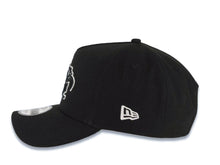 Load image into Gallery viewer, Mexico Aztec New Era 9FORTY 940 Adjustable A Frame Cap Hat Black Crown/Visor White Logo Mexico Flag Side Patch Gray UV
