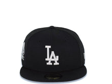 Load image into Gallery viewer, Los Angeles Dodgers New Era MLB 59FIFTY 5950 Fitted Cap Hat Black Crown/Visor White Logo 2024 World Series Champions Side Patch
