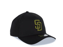 Load image into Gallery viewer, San Diego Padres New Era MLB 9FORTY 940 Adjustable A-Frame Cap Hat Black Crown/Visor Dark Green Logo

