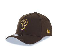 Load image into Gallery viewer, San Diego Padres New Era MLB 9FORTY 940 Adjustable A-Frame Cap Hat Brown Crown/Visor Brown/White/Yellow P Logo 1998 World Series Side Patch
