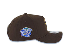 Load image into Gallery viewer, San Diego Padres New Era MLB 9FORTY 940 Adjustable A-Frame Cap Hat Brown Crown/Visor Brown/White/Yellow P Logo 1998 World Series Side Patch
