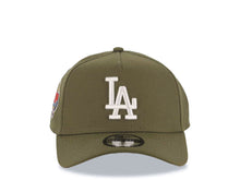 Load image into Gallery viewer, Los Angeles Dodgers New Era MLB 9FORTY 940 Adjustable A-Frame Cap Hat Olive Green Crown/Visor White Logo 40th Anniversary Side Patch Gray UV

