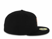 Load image into Gallery viewer, San Diego Padres New Era MLB 59FIFTY 5950 Fitted Cap Hat Black Crown/Visor Orange/Navy Blue/White Logo Batterman Batty Side Patch
