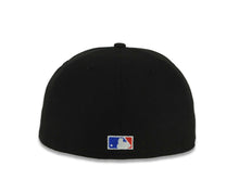Load image into Gallery viewer, San Diego Padres New Era MLB 59FIFTY 5950 Fitted Cap Hat Black Crown/Visor Orange/Navy Blue/White Logo Batterman Batty Side Patch
