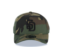 Load image into Gallery viewer, San Diego Padres New Era MLB 9FORTY 940 Adjustable A-Frame Cap Hat Camo Crown/Visor Black Logo
