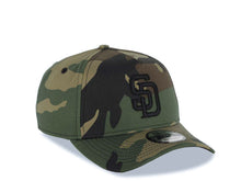 Load image into Gallery viewer, San Diego Padres New Era MLB 9FORTY 940 Adjustable A-Frame Cap Hat Camo Crown/Visor Black Logo
