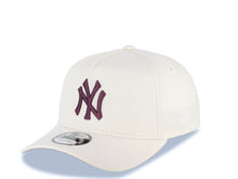 Load image into Gallery viewer, New York Yankees New Era MLB 9FORTY 940 Adjustable A-Frame Cap Hat White Crown/Visor Maroon Logo 2009 World Series Side Patch
