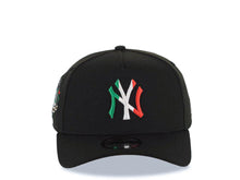 Load image into Gallery viewer, New York Yankees New Era MLB 9FORTY 940 Adjustable A-Frame Cap Hat Black Crown/Visor Green/White/Red Logo 100th Anniversary Stadium Side Patch
