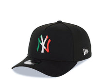 Load image into Gallery viewer, New York Yankees New Era MLB 9FORTY 940 Adjustable A-Frame Cap Hat Black Crown/Visor Green/White/Red Logo 100th Anniversary Stadium Side Patch

