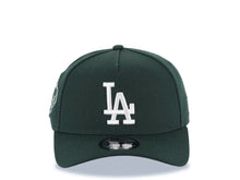 Load image into Gallery viewer, Los Angeles Dodgers New Era MLB 9FORTY 940 Adjustable A-Frame Cap Hat Green Crown/Visor White Logo 40th Anniversary Stadium Side Patch
