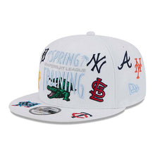 Load image into Gallery viewer, MLB Mixed Teams New Era 9FIFTY 950 Snapback Grape Fruit Cap Hat White Crown/Visor Green/Blue Text Logo (Spring Training Grape Fruit League)
