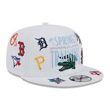 Load image into Gallery viewer, MLB Mixed Teams New Era 9FIFTY 950 Snapback Grape Fruit Cap Hat White Crown/Visor Green/Blue Text Logo (Spring Training Grape Fruit League)
