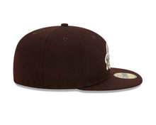 Load image into Gallery viewer, (Youth) San Diego Padres New Era MLB 59FIFTY 5950 Kid Fitted Cap Hat Brown Crown/Visor Brown/Yellow Baseball Club Logo (2025 Clubhouse)

