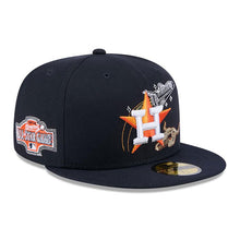 Load image into Gallery viewer, Houston Astros New Era MLB 59FIFTY 5950 Fitted Cap Hat Navy Blue Crown/Visor Team Color Logo 2004 All-Star Game (State Stitch)
