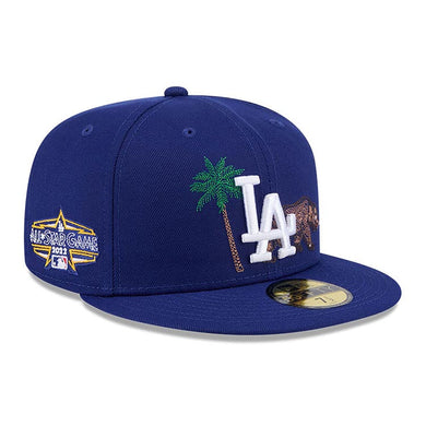 Los Angeles Dodgers New Era MLB 59FIFTY 5950 Fitted Cap Hat Royal Blue Crown/Visor White Logo 2022 All-Star Game (State Stitch)