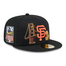 Load image into Gallery viewer, San Francisco Giants New Era MLB 59FIFTY 5950 Fitted Cap Hat Black Crown/Visor Team Color Logo 2007 All-Star Game (State Stitch)
