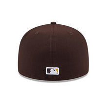 Load image into Gallery viewer, San Diego Padres New Era MLB 59FIFTY 5950 Fitted Cap Hat Brown Crown/Visor Yellow Logo 2016 All-Star Game (State Stitch)
