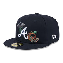 Load image into Gallery viewer, Atlanta Braves New Era MLB 59FIFTY 5950 Fitted Cap Hat Navy Blue Crown/Visor White Logo (1972 All-Star Game (State Stitch)
