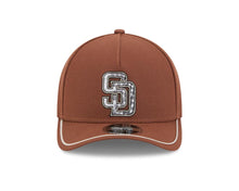 Load image into Gallery viewer, San Diego Padres New Era MLB 9FORTY 940 Adjustable Motor Cap Hat Tan Crown/Visor White/Black Logo 
