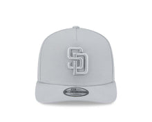 Load image into Gallery viewer, San Diego Padres New Era MLB 9FIFTY 950 Snapback A-Frame Cap Hat Dark Gray Crown/Visor Dark Gray Logo (Color Pack)

