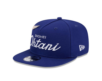 Los Angeles Dodgers New Era MLB 9FIFTY 950 Snapback Cap Hat Royal Blue Crown/Visor White Shohei Ohtani Logo Green UV